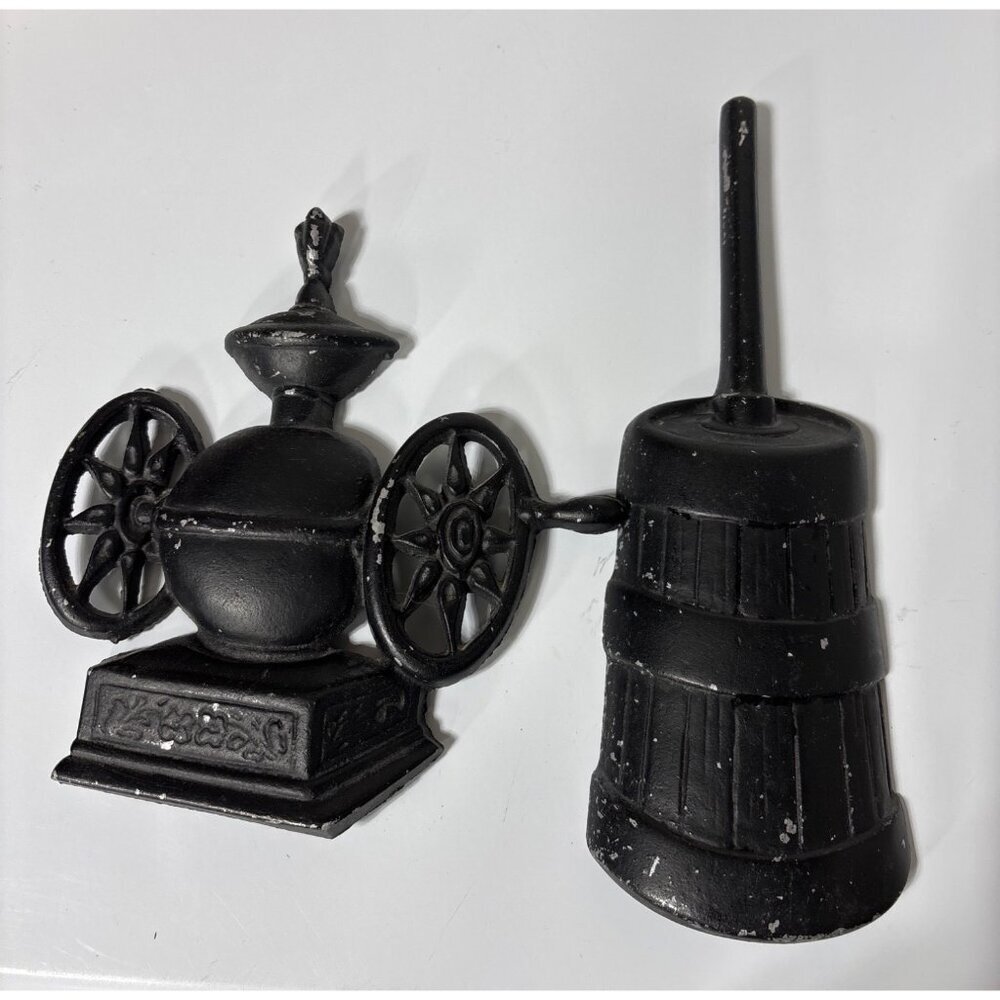 Vtg‎ Sexton Black Metal Wall Hanging Butter Churn Coffee Grinder Kitchen Decor